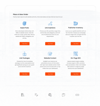 White-label link building dashboard
